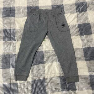 Beverly Hills Polo Club Gray Jogger Sweatpants Elastic Cuffs